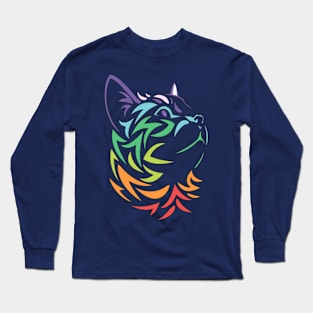 Colorful Cat Long Sleeve T-Shirt